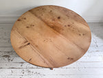 A Huge Circular Estate Made Cedar Wood Dining Table