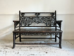 An Ornately Carved Late 19th C Chinese Hardwood Bench