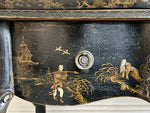 A Late 19th C Chinoiserie Lacquered & Glazed Cabinet on Stand