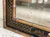A 19th C Italian Black Lacquer Chinoiserie Mirror with Pagoda Top