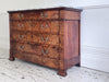 An Early 19th C French Burr Walnut Commode with Arabescato Marble Top