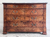 An Early 19th C French Burr Walnut Commode with Arabescato Marble Top