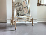 A Late 19th C French Faux Bamboo Painted Dressing Mirror