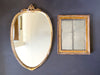 A Small Antique French Gilt Wood Mirror with Original Plate