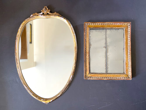 A Pretty French Heart Shaped Giltwood Mirror