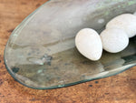 A Large Antique French Hand-Blown Glass Tile Bowl