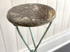 A Late 19th C French Painted Cast Iron Occasional Table with Marble Top