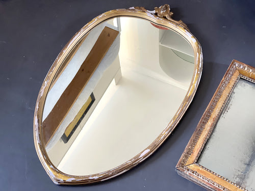 A Pretty French Heart Shaped Giltwood Mirror