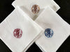 A Set of Antique Monogrammed Handkerchiefs with 'M' Embroidery