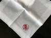 A Set of Antique Monogrammed Handkerchiefs with 'M' Embroidery
