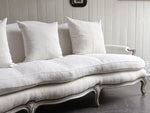 A 19th C French Camel Back Sofa with Serpentine Front