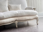 A 19th C French Camel Back Sofa with Serpentine Front