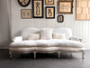 A 19th C French Camel Back Sofa with Serpentine Front