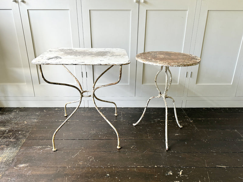 A Late 19th C French Painted Iron Garden Table