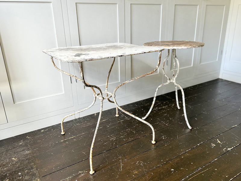 A Late 19th C French Painted Iron Garden Table