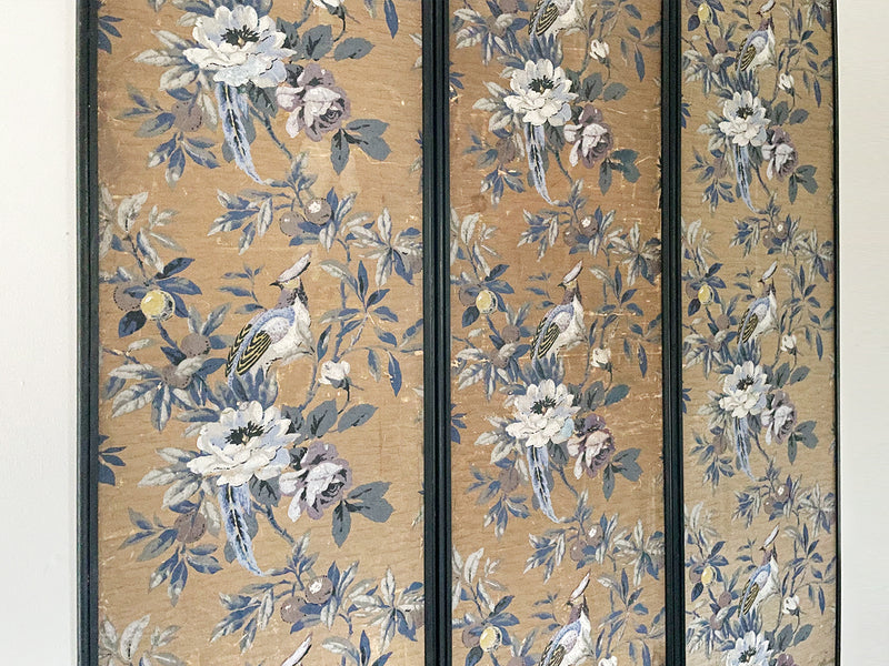 A Colourful 19th C French Three Panel Painted Screen