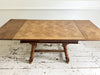 A Late 19th C French Parquetry Drawer Leaf Dining Table