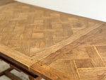 A Late 19th C French Parquetry Drawer Leaf Dining Table