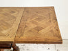 A Late 19th C French Parquetry Drawer Leaf Dining Table