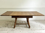 A Late 19th C French Parquetry Drawer Leaf Dining Table