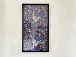 A Colourful 19th C French Wallpaper Panel with Parrots & Flowers