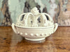 A Late 19th C French Ceramic Crown Lidded Dish