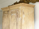 A 19th C Large French Pale Yellow Painted ArmoireA 19th C Large French Pale Yellow Painted Armoire