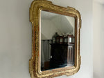 A 19th C Italian Etched Gilt Wood Mirror with Original Plate