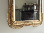 A 19th C Italian Etched Gilt Wood Mirror with Original Plate