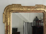 A 19th C Italian Etched Gilt Wood Mirror with Original Plate