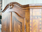 An 18th C Original Painted Tyrolean Two Door Cupboard