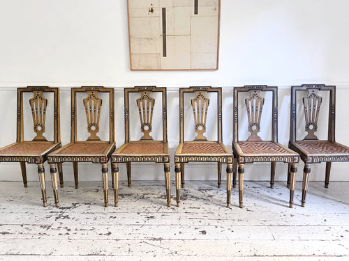 A Set of 18th Century Painted Venetian Dining Chairs