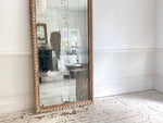 A Very Large 18th C French Carved Ribbon Mirror with Original Plate