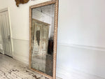 A Very Large 18th C French Carved Ribbon Mirror with Original Plate