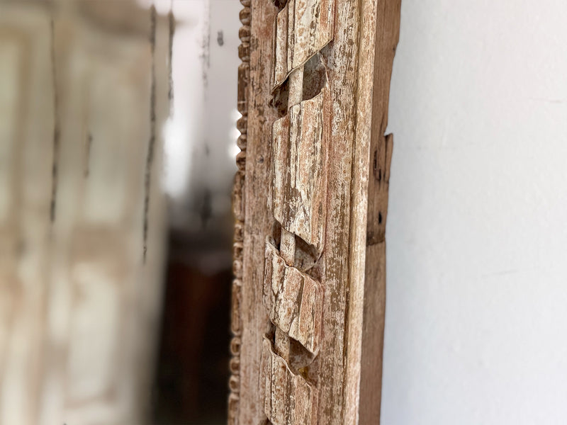 A Very Large 18th C French Carved Ribbon Mirror with Original Plate