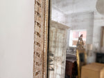 A Very Large 18th C French Carved Ribbon Mirror with Original Plate