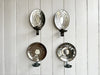 A Pair of 1920's Provencal Reflective Wall Sconces - Round
