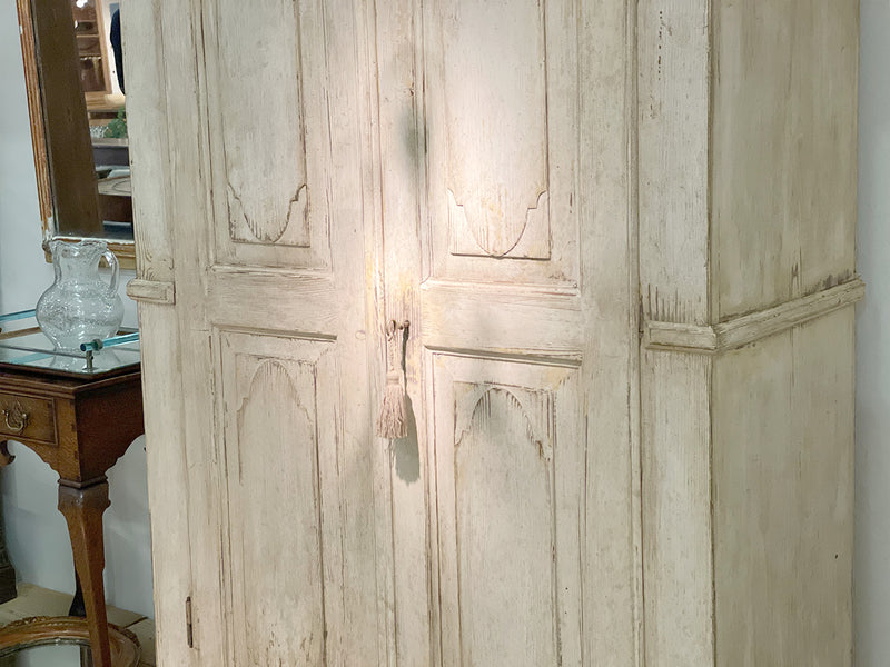 An Antique Painted Two Door Italian Cupboard