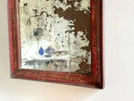 An Early 20th C Red Chinoiserie Mirror with Heavily Foxed Plated