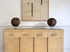 A Pair of Antique Pyrenean Wooden Bowling Balls on Stands
