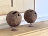 A Pair of Antique Pyrenean Wooden Bowling Balls on Stands