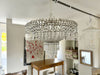 A 1950's Spanish Tiered Glass & Crystal Chandelier