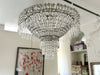 A 1950's Spanish Tiered Glass & Crystal Chandelier