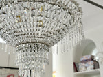 A 1950's Spanish Tiered Glass & Crystal Chandelier