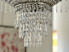 A 1950's Spanish Tiered Glass & Crystal Chandelier