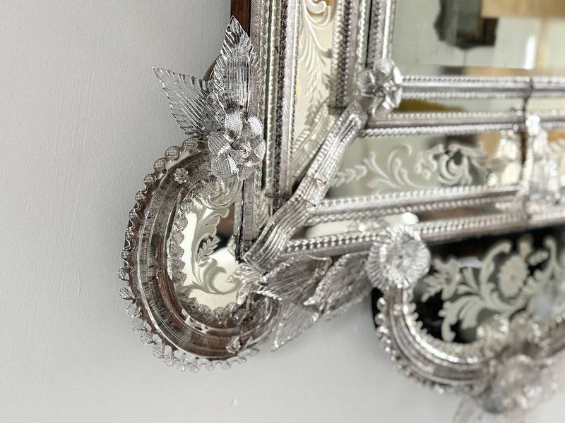 A 19th C Murano Glass Mirror