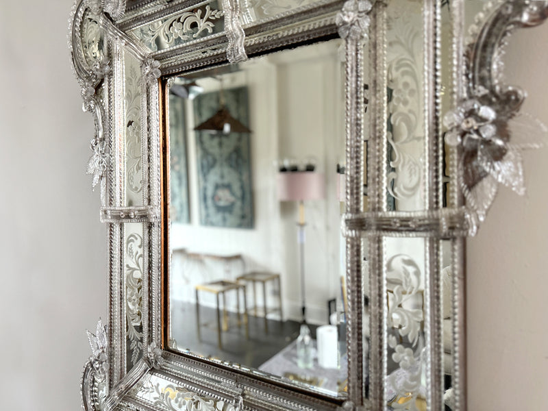 A 19th C Murano Glass Mirror