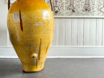 A Very Large 19th C Yellow Glazed 19th C Italian Olive Oil Jar