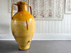 A Very Large 19th C Yellow Glazed 19th C Italian Olive Oil Jar