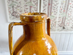 A Very Large 19th C Yellow Glazed 19th C Italian Olive Oil Jar